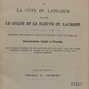 Directions de navigation pour l'île de Terreneuve et la côte du Labrador et pour le golfe et le fleuve St. Laurent