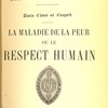 États d’âme et d’esprit. La maladie de la peur ou le respect humain