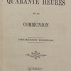 Les quarante heures et la communion