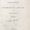 Chroniques canadiennes. Humeurs et caprices