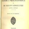 Summa philosophica seu de veritate catholicae fidei contra gentiles