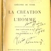 La création de l’homme