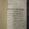 Office propre de la bienheureuse Angèle Mérici, surnommée de Bresse, fondatrice de l'ordre de Ste Ursule, dont la fête a été fixée au 31 mai, par N.S.P. le pape Clément XIII
