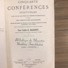 Cinquante conférences spirituelles pour toutes les fêtes de l'année ecclésiastique, a l'usage des communautés religieuses ; Oouvrage utile également aux directeurs des âmes, aumôniers, prédicateurs de retraites et généralement à tous les prêtres.