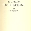 Humain ou chrétien?