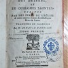 Les vies des saints Pères des déserts et de quelques saintes