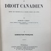 Histoire du droit canadien