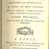 Œuvres du Révérend Père La-Berthonye, pour la défense de la religion chrétienne contre les incrédules & contre les juifs