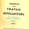 Conseils sur le travail intellectuel