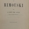 Chronique de Rimouski