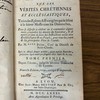 Méditations sur les vérités chrétiennes et ecclésiastiques, tirées des Epîtres & Evangiles qui se lisent à la sainte Messe tous les Dimanches. Pour se disposer à célébrer ou à communier dignement, connoître les devoirs du Sacerdoce, & se mettre en état de faire des Instructions utiles aux Ecclésiastiques & au Peuple, pour tous les jours & les principales Fêtes de l'année