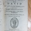 Les pseaumes de David