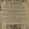 Corpus juris canonici academicum