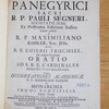Panegyrici sacri Ven. P. Pauli Segneri, Societatis Jesu
