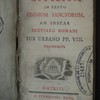 Officium in festo Omnium Sanctorum ad instar breviarii Romani sub Urbano PP. VIII. recogniti