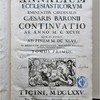 Annalium ecclesiasticorum eminentiss. cardinalis Caesaris Baronii continuatio : ab anno MCXCVII quo is desiit ad finem MDCXLVI
