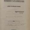 Les soirées canadiennes. Recueil de littérature nationale