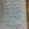 Voyage en Barbarie, ou, Lettres écrites de l'ancienne Numidie pendant les années 1785 & 1786, sur la religion, les coutumes & les mœurs des Maures & des Arabes-Bédouins; avec un essai sur l'histoire naturelle de ce pays