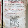 Dittionario italiano & francese, Dictionnaire italien & françois