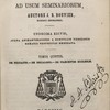 Institutiones theologicae ad usum seminariorum