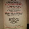 Cours abrégé de la philosophie wolffienne en forme de lettres.
