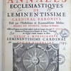 L'abrégé des annales ecclésiastiques de l'Eminentissime Cardinal Baronius