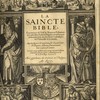 La Saincte bible; contenant le Vieil & Nouveau Testament, en Latin selon l’edition Vulgaire, & en François de la traduction des Docteurs Catholiques de l’Université de Louvain. Avec les figures & argumens sur chacun Livre & Chapitre declarans sommairement tout ce qui y est contenu