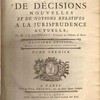 Collection de décisions nouvelles et de notions relatives à la jurisprudence actuelle