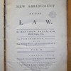 A new abridgment of the law