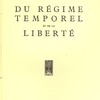 Du régime temporel et de la liberté