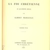 La foi chrétienne au quatrième siècle : Première étude