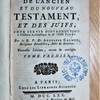 Histoire de l'Ancien et du Nouveau Testament et des Juifs, pour servir d'introduction à l'histoire ecclésiastique de M. L'abbé Fleury