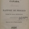 Exploration géologique du Canada : Rapport de progrès