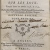 Conférences ecclésiastiques du diocèse d’Angers, sur les loix