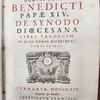 Sanctissimi domini nostri Benedicti papæ XIV. De synodo dioecesana libri tredecim in duos tomos distributi