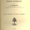 Épitres de Saint Paul : leçons d’exégèse