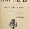 Monseigneur de Saint-Vallier et l'hôpital général de Québec