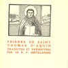 Prières de Saint Thomas d’Aquin