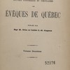 Mandements, lettres pastorales et circulaires des évêques de Québec