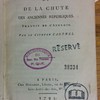 De la naissance et de la chute des anciennes républiques