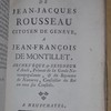 Lettre de Jean-Jacques Rousseau citoyen de Genève, à Jean-François de Montillet, archevéque & seigneur d'Auch..