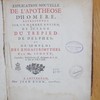 Explication nouvelle de l'apothéose d'Homère, representée sur un marbre ancien, de l'usage du trépied de Delphes et de l'emploi des engastrimythes