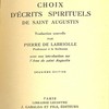 Choix d’écrits spirituels de saint Augustin