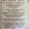 Fastus dies illustrans sponsi Mariae, nutritii Jesu, gratiosam sanctificationem in utero ab eo, quem Pater sanctificavit et misit in mundum, contra R. D. Claudii Dausquii, tornacensis canonici. Binoctium