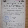 Histoire des découvertes et conquestes des Portugais dans le Nouveau Monde avec des figures en taille-douce