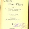 Croire c’est vivre