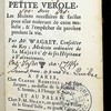 Nouveau traité de la petite vérole, avec les moïens necessaires & faciles pour aller audevant de cette maladie, & l'empêcher de paroître pendant la vie
