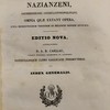 S. Patris nostri Gregorii Nazianzeni, archiepiscopi Constantinopolitani omnia quae extant opera. Index generalis