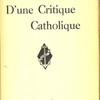D’une critique catholique