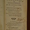 Nouveaux mélanges de philosophie et de littérature; ou Analyse raisonnée des connoissances les plus utiles a l'homme et au citoyen